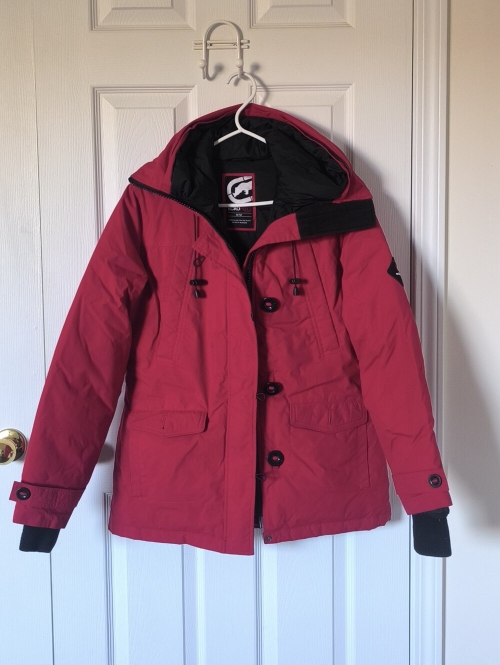 Ecko Unlimited Red and Black Insulated Hooded Jacket